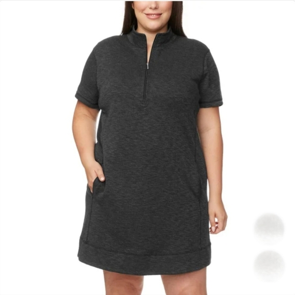 Legendary Outfitters Ladies' Quarter Zip Dress with Pockets Black - Picture 5 of 7